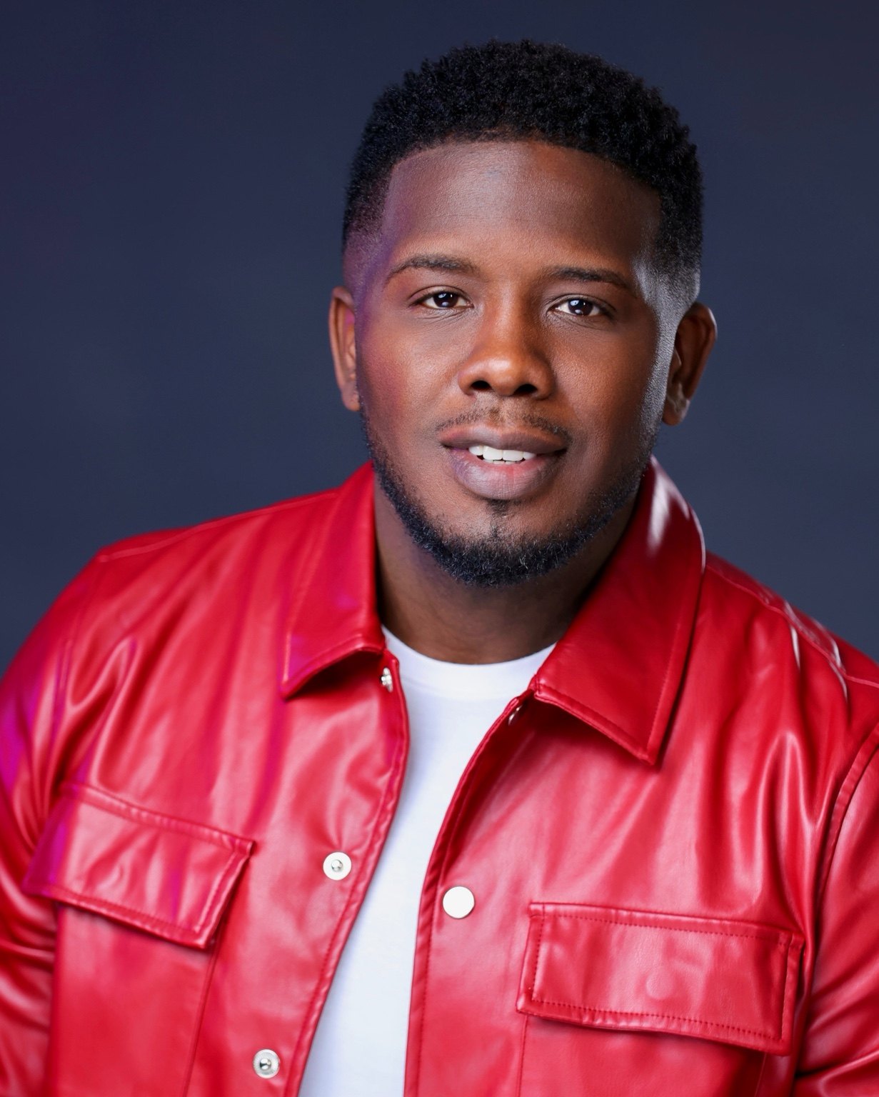 Montreal Diggs in a red leather jacket